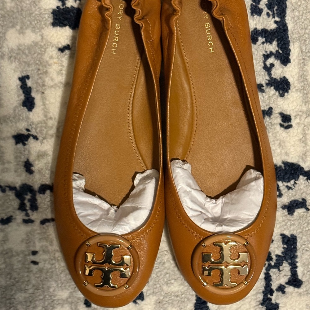 Tory Burch Camel Ballet Flats